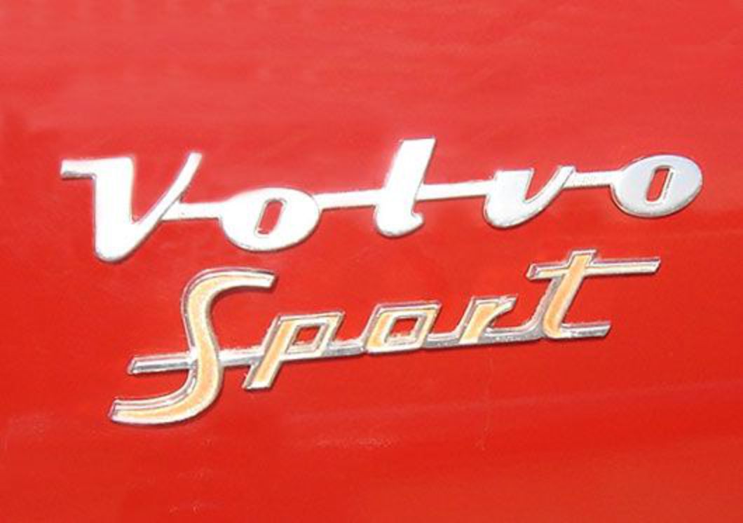 Volvo shield emblem from a 1965 Volvo P1800 S. volvo pv544 sport 65