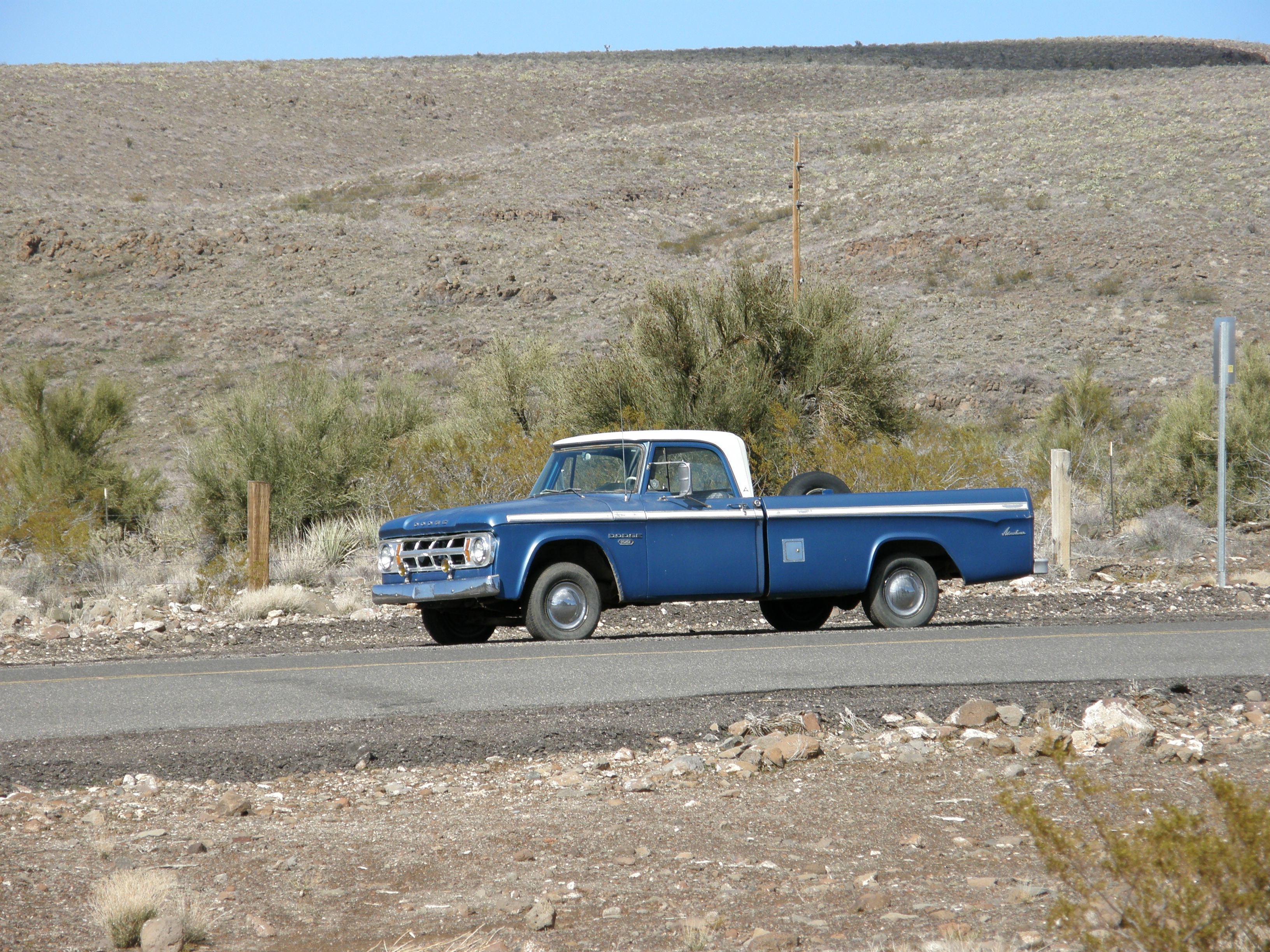 This is my 1968 Dodge Adventurer on the old Beale Wagon Road near Kingman,
