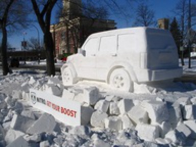 Repin Like Comment. Snow sculpture Dodge Nitro. by magnummb