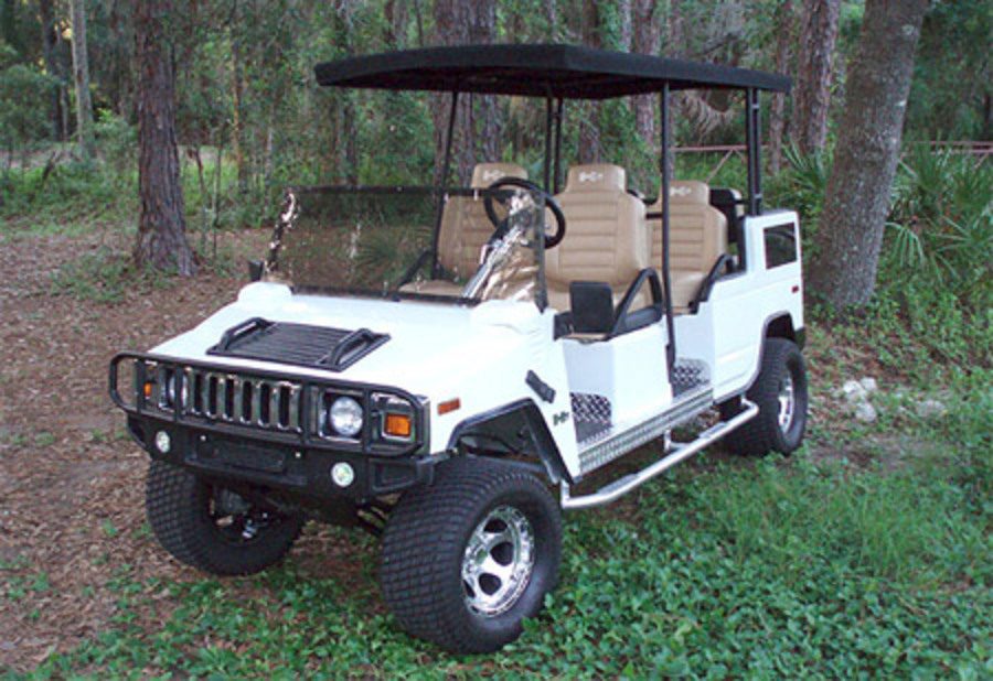 Hummer H2 golf cart is designed for serious off road golfing. [link]