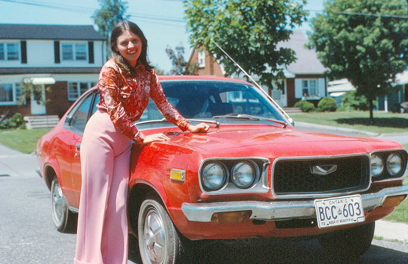 Her first car - a much loved Mazda 808 photo - exzim photos at pbase.com