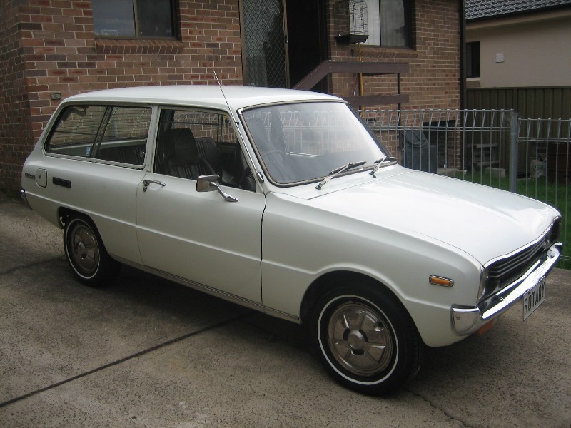 This is my 1974 Mazda 1300 wagon bought it off some kid named Issac