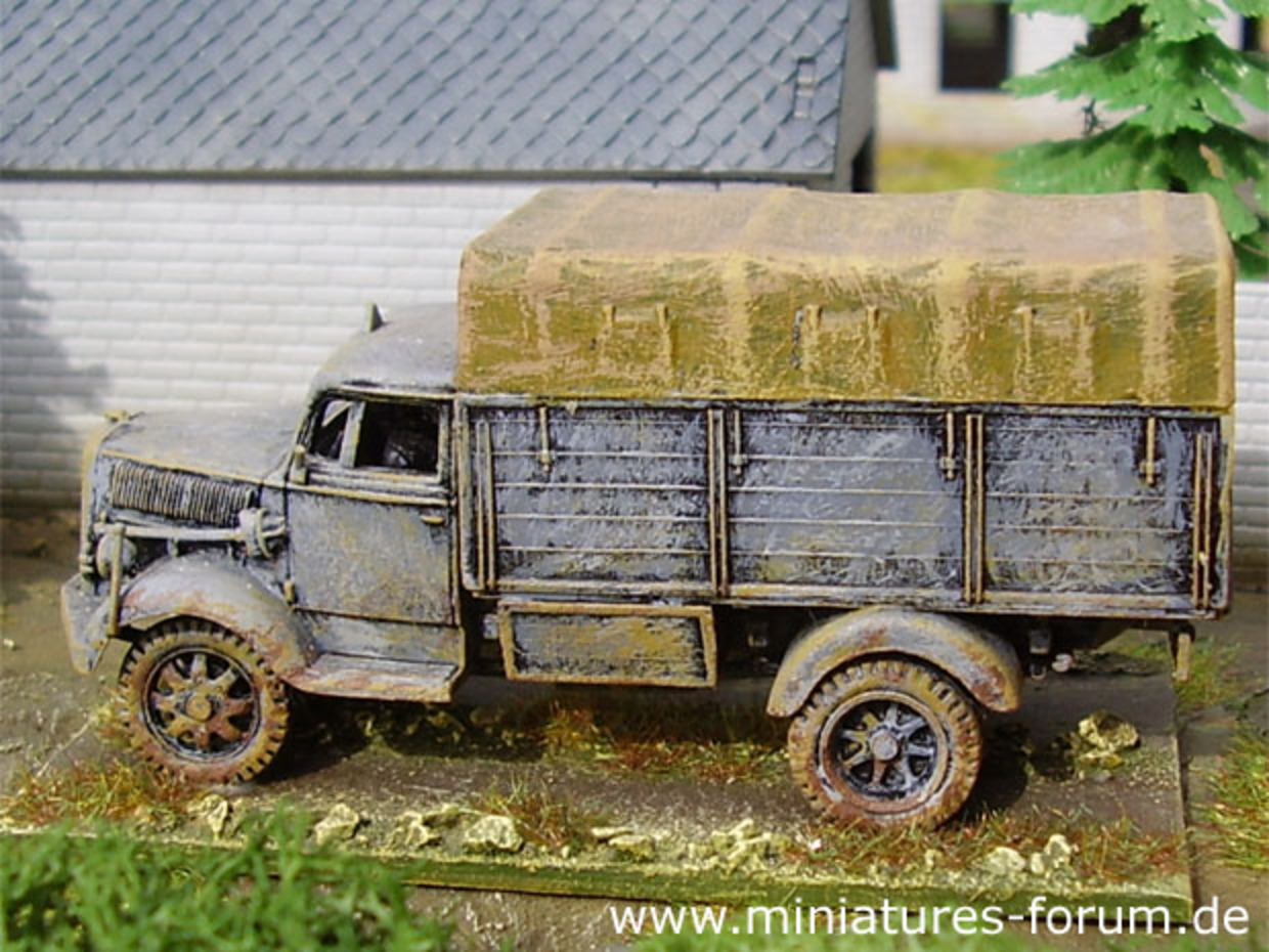 This Airfix Opel Blitz truck was undercoated