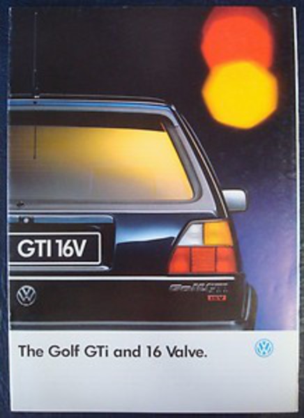 VOLKSWAGEN - GOLF GTi 16 VALVE - CAR SALES BROCHURE - AUGUST '91