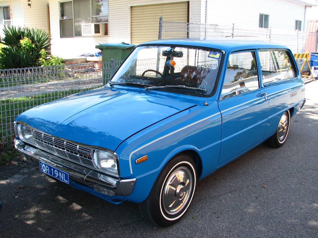 Mazda 1300 Wagon. I'd love one of these with some R100 bits/a mild 12A in it
