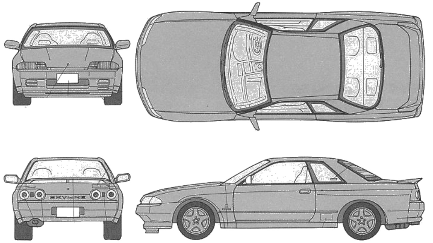 Чертеж nissan skyline r32