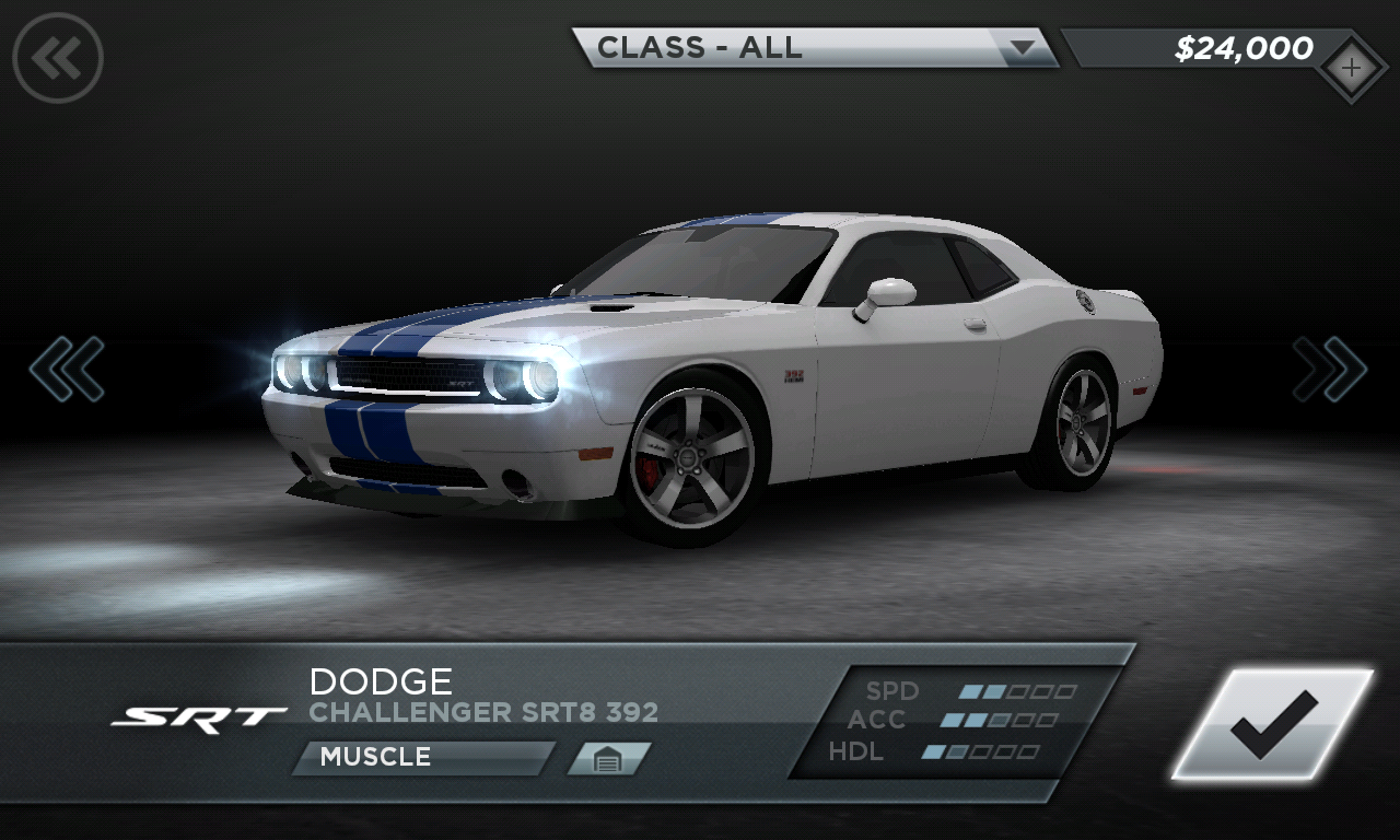 Need for Speed Most Wanted Dodge Challenger STR8