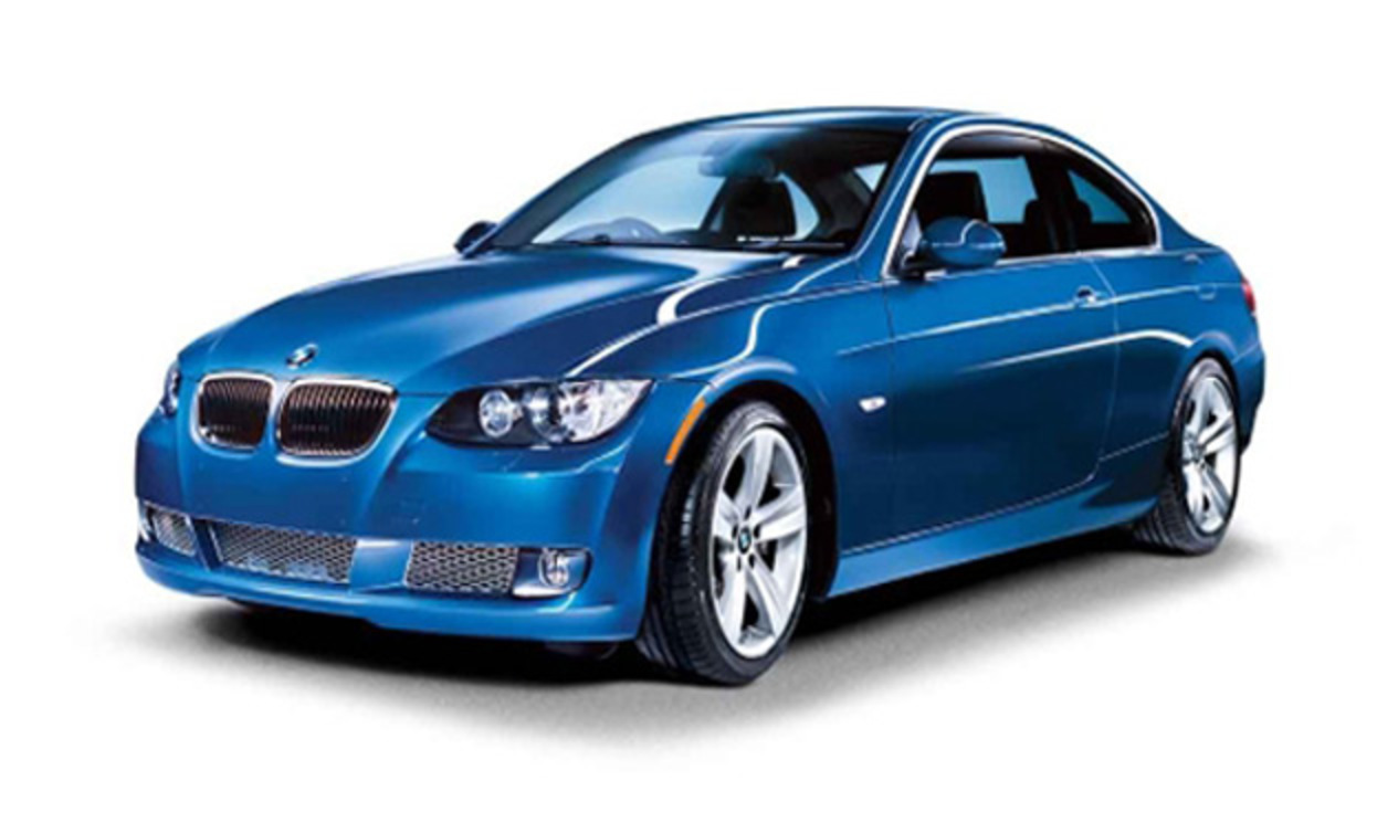 Blue BMW 328i Coupe Front View