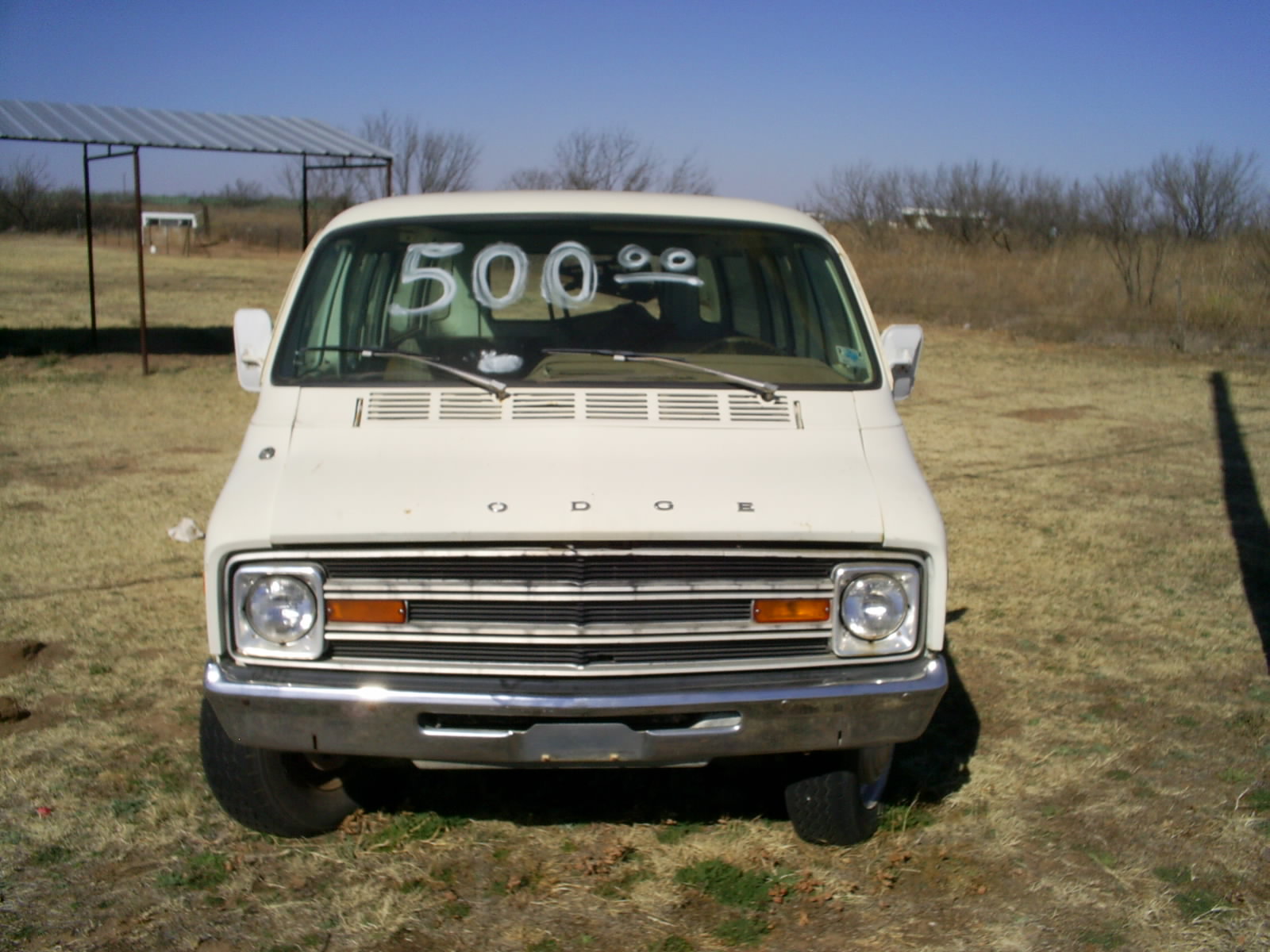 Late 1970's Dodge Van. It is probably from around 1978 or 1979.