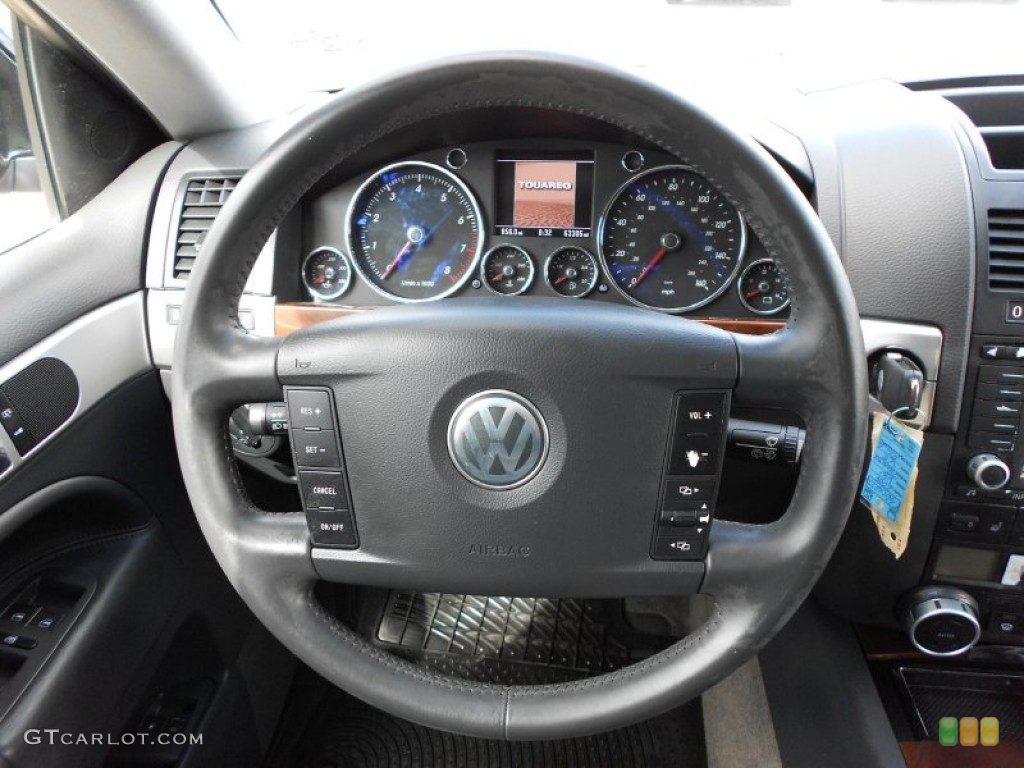 2004 Volkswagen Touareg V8 Anthracite Steering Wheel Photo #51596851
