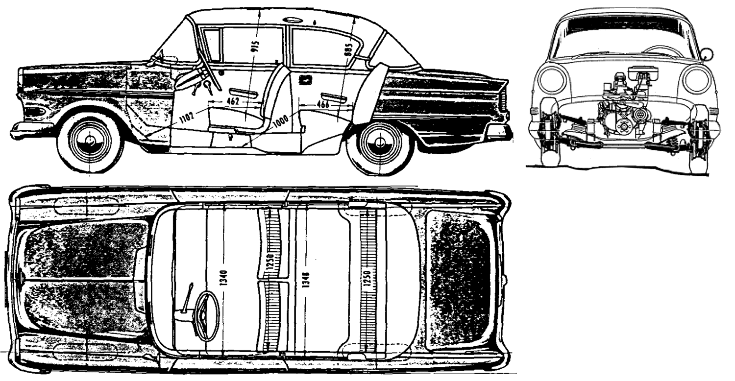Automobile Opel Rekord P1 2-Door 1958.