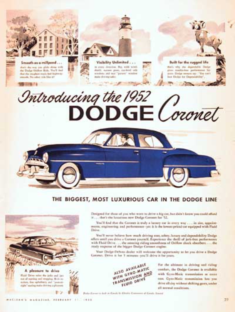 1952 Dodge Coronet Sedan #000545