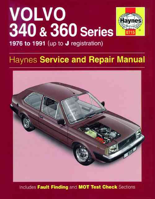 Volvo 340 Series 360 Series 1976 1991 Haynes Service Repair Manual