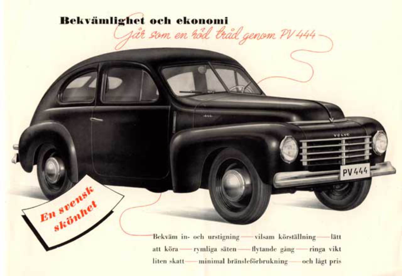Volvo 444 sheet / ad 1946