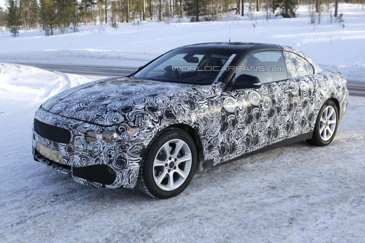 BMW 3 Series Cabriolet spotted in a winter wonderland