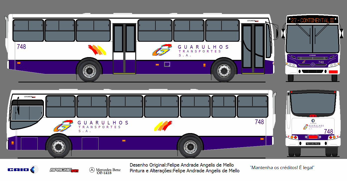 Induscar Apache S21 2007 Mercedes-Benz OF-1418. Fabricante:Caio Induscar