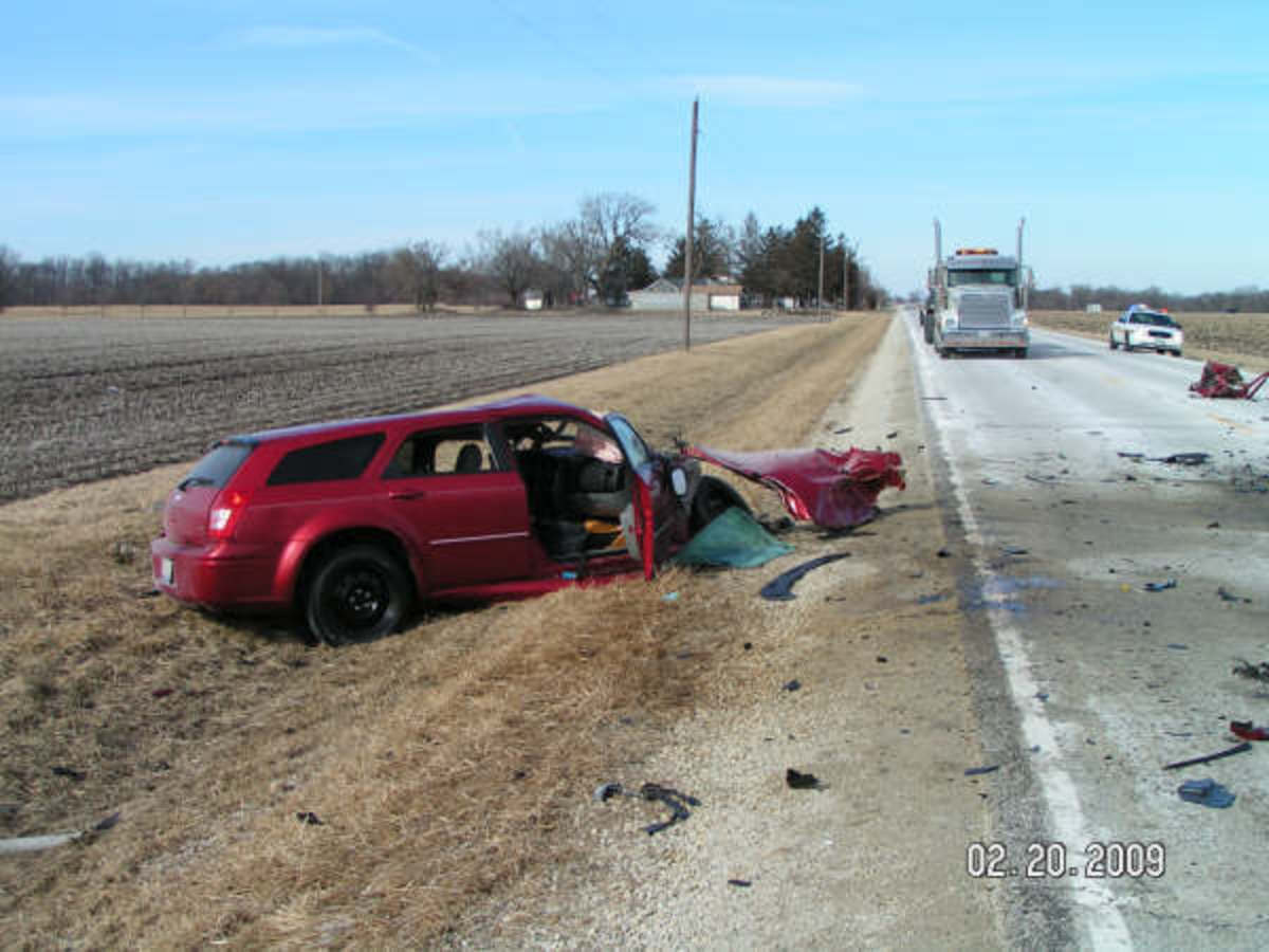 The driver of the Dodge wagon survived. Pretty impressive.