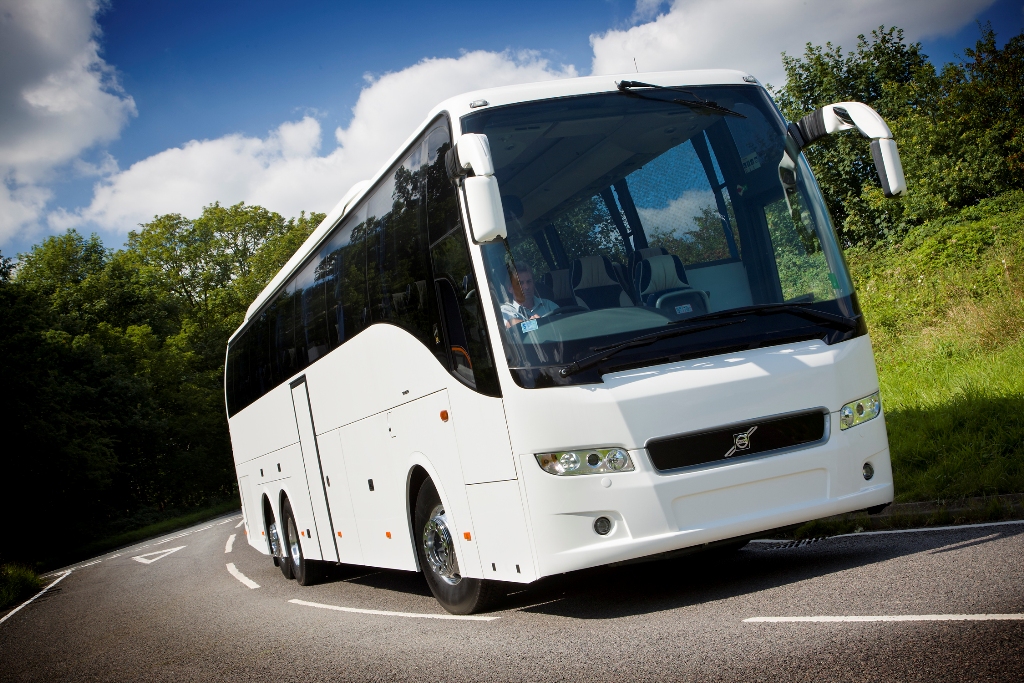 Caption for image: Volvo 9700, 13 metre coach with 13 litre engine makes its