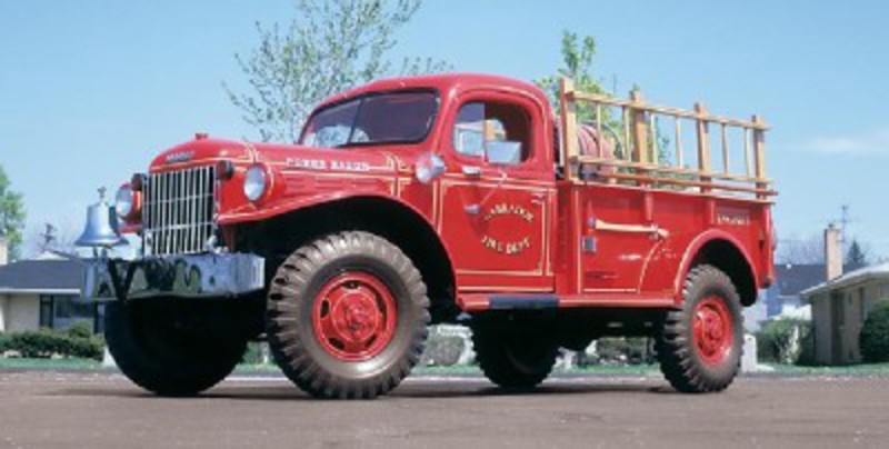 This 1948 Dodge Power Wagon was made a fire truck.
