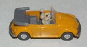 1975 Plastic Wiking Germany VW Volkswagen 1300 Convertible with people Bug