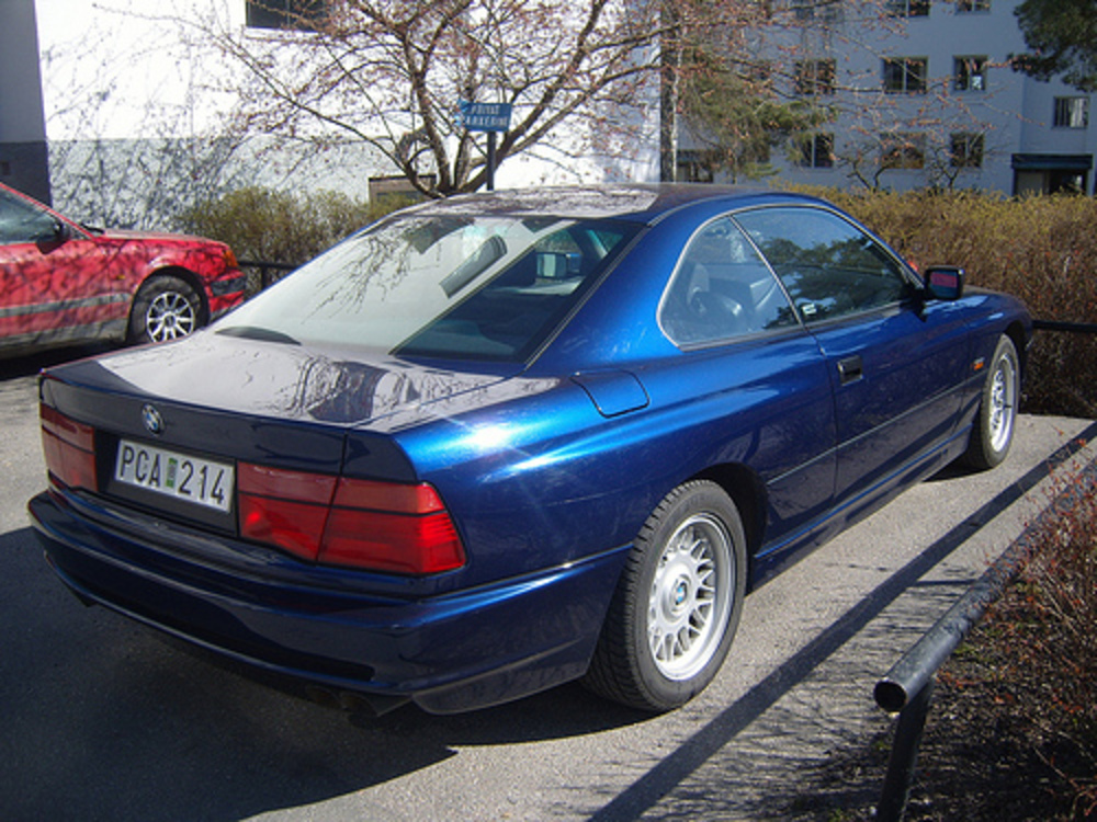 BMW 850iA E31 1991 MAURITIUSBLAU METALLIC (287). LidingÃ¶, CB01502. Prod.date