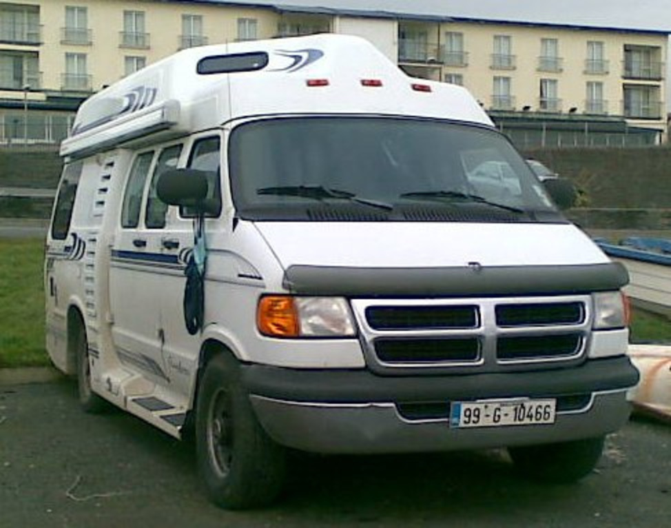 1999 Dodge Camper parked up in Kilkee by the sea.