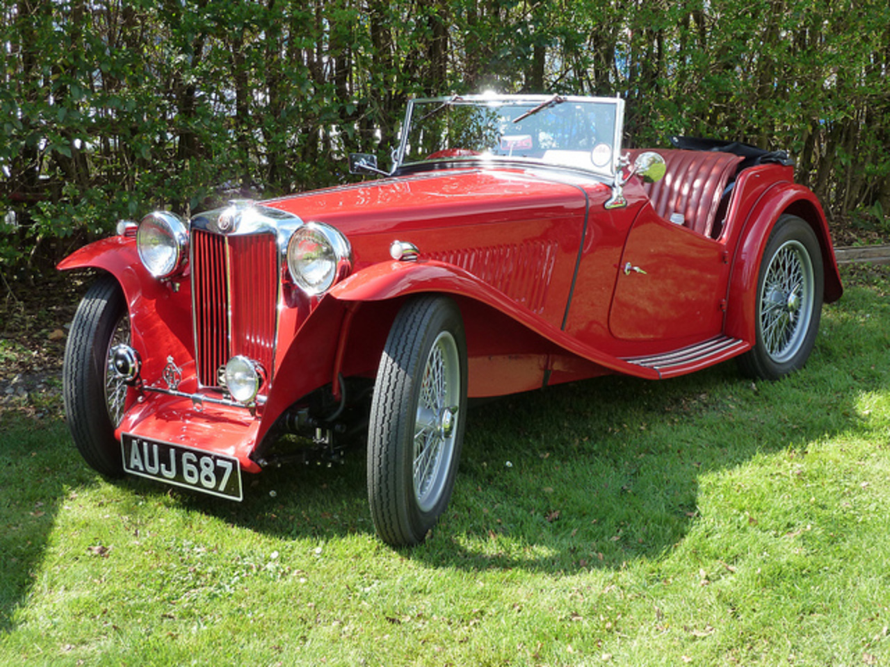 Seen at Beamish Museum is this beautiful vintage MG Tourer, registered AUJ