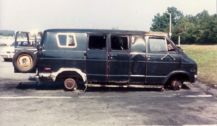 1977 Dodge Tradesman 100. Burn baby burn. This is the Disco inferno that was