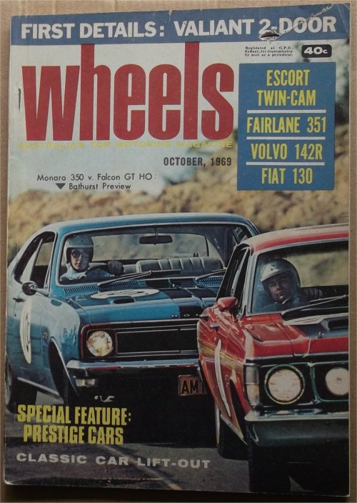 Wheels 1969 10 Falcon GT HO Monaro 350 GTS Volvo 142R Mini Cooper s VF