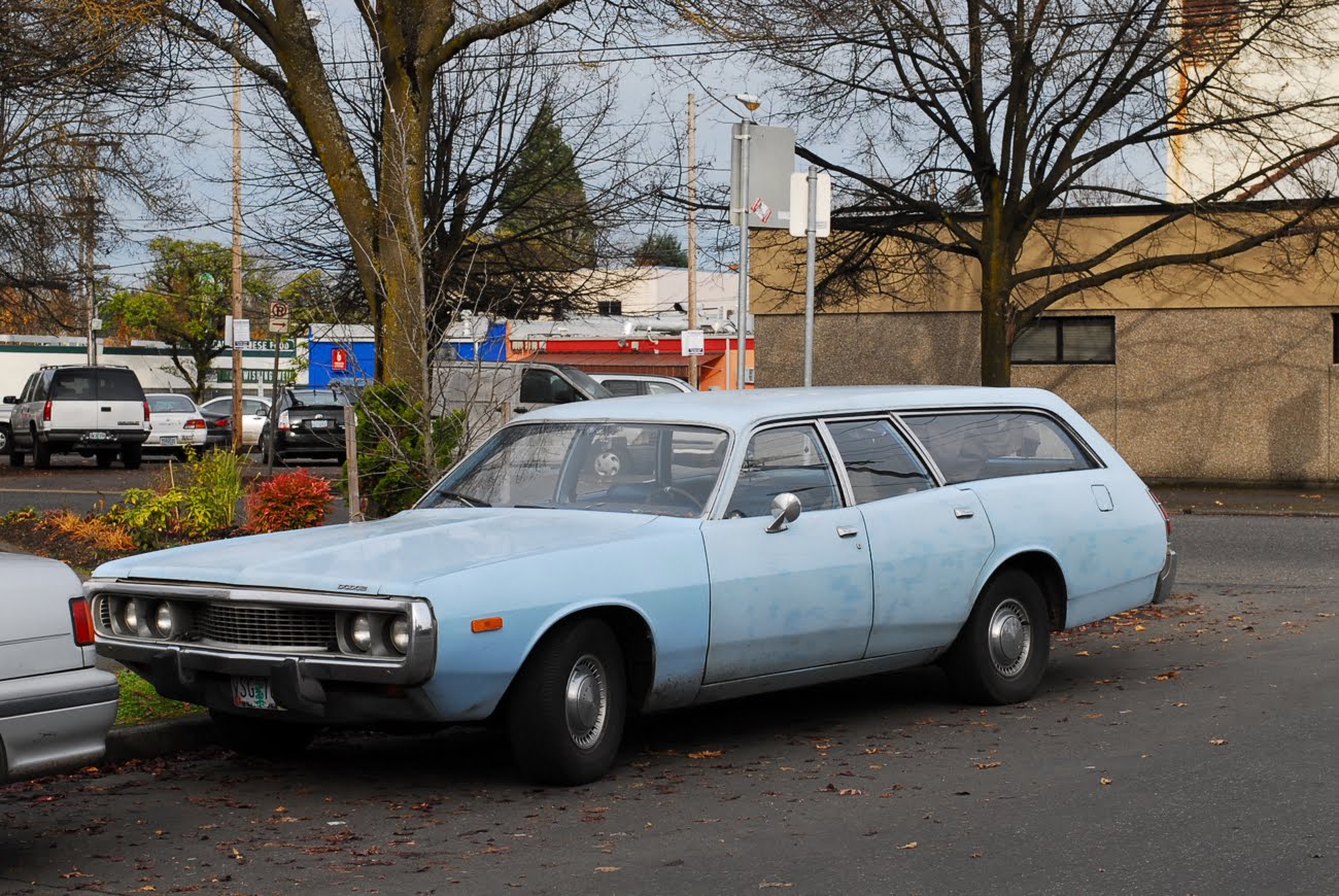 1973 Dodge Coronet Station Wagon Revisited. Seen at night here.