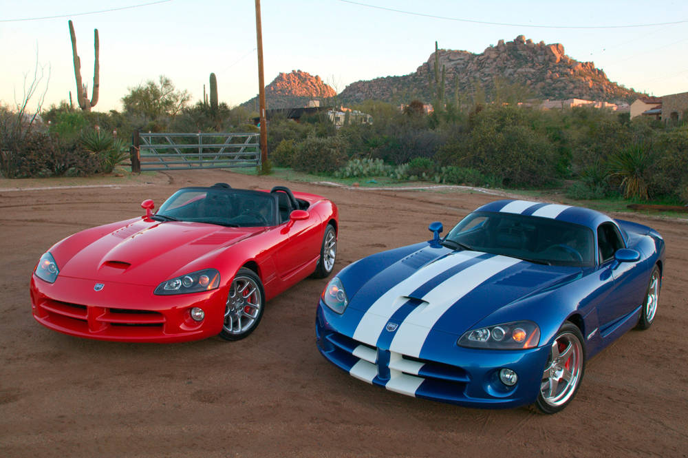 V10 power was available in both the Dodge Viper coupe and convertible.