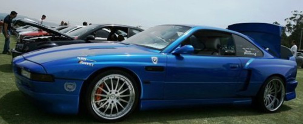Here is the Lambo Monterey Blue BMW 840ci which was seen in the Fast