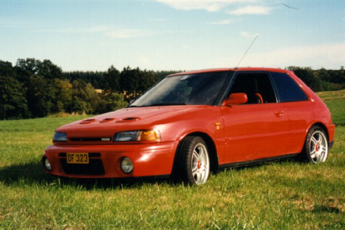 GTR Dan's Mazda 323 GT-R, in Luxembourg. He says "It is a very fast car,