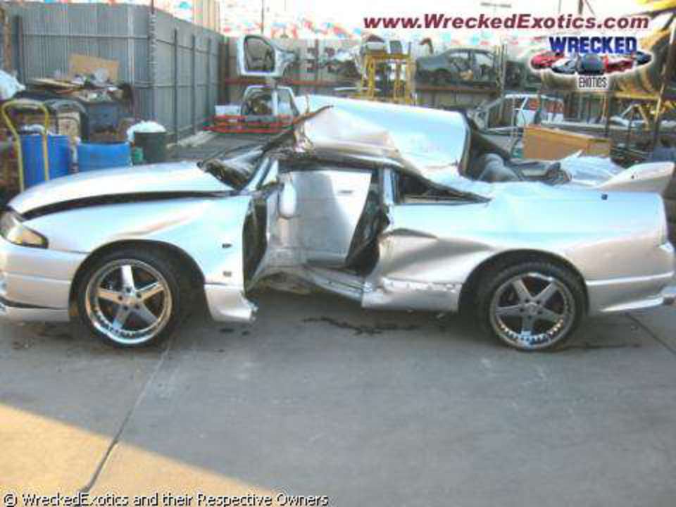 Wrecked Nissan Skyline R33