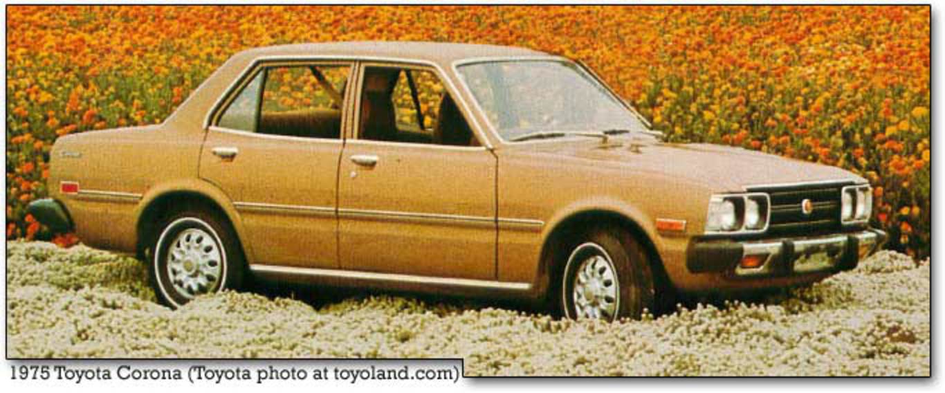 1975 Toyota Corona. There were three transmissions available (gear ratios