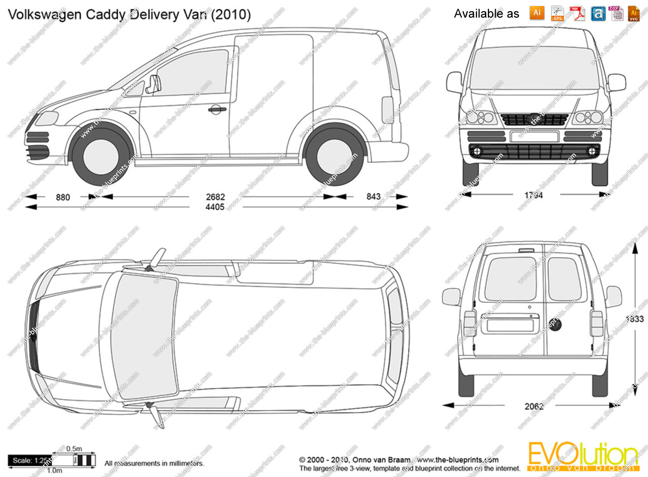 Volkswagen Caddy 2021 чертёж