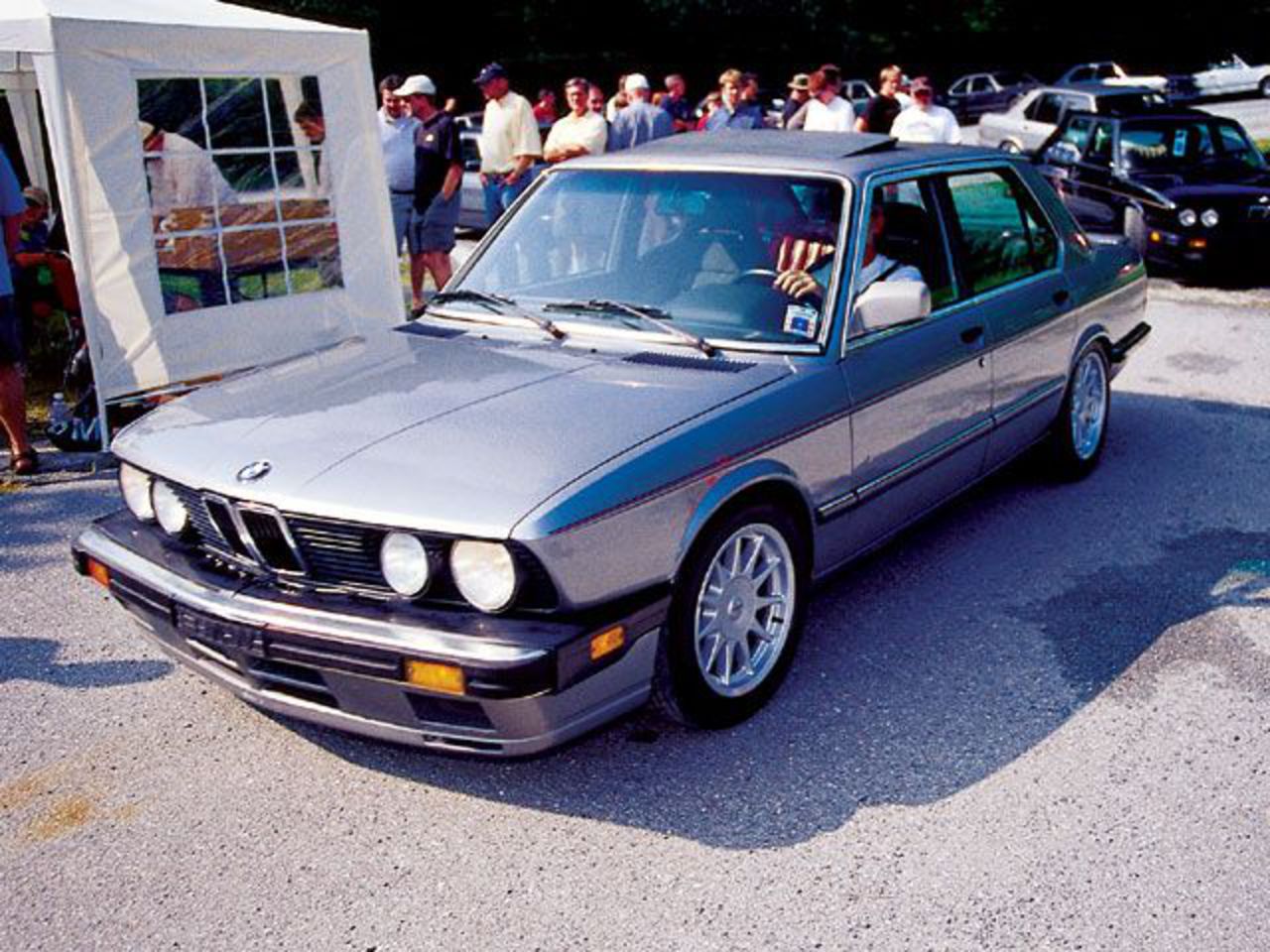 This 1987 535is sports the original BMW front air dam. It's been .