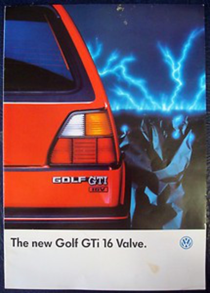 VOLKSWAGEN - GOLF GTi 16 VALVE - CAR SALES BROCHURE - MARCH'86