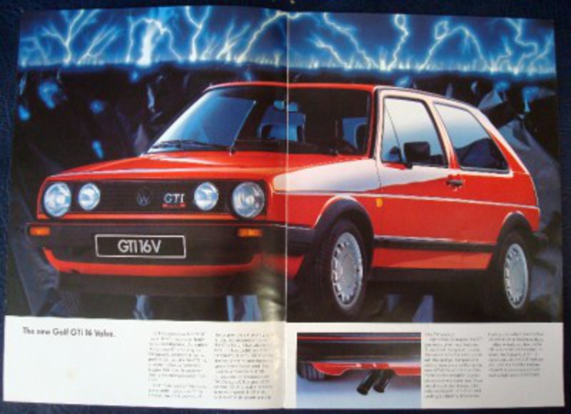 VOLKSWAGEN - GOLF GTi 16 VALVE - CAR SALES BROCHURE - MARCH'86