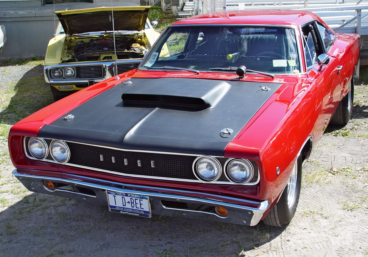 1968-Dodge-Super-Bee-Maroon-Matte-Hood-Front-
