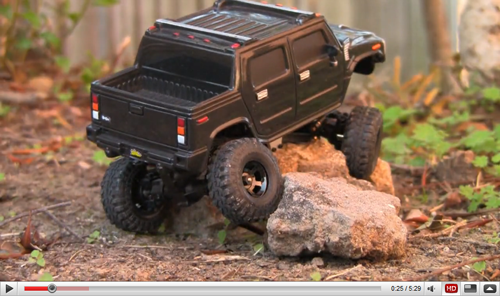 Check out the video below for a close up look at my custom micro Hummer H2T.