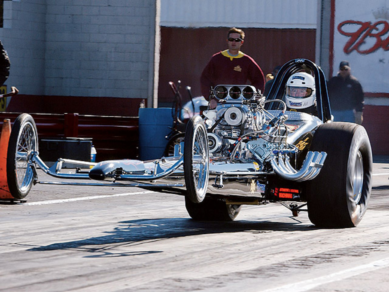 Dragster Front View At Track Photo 2.