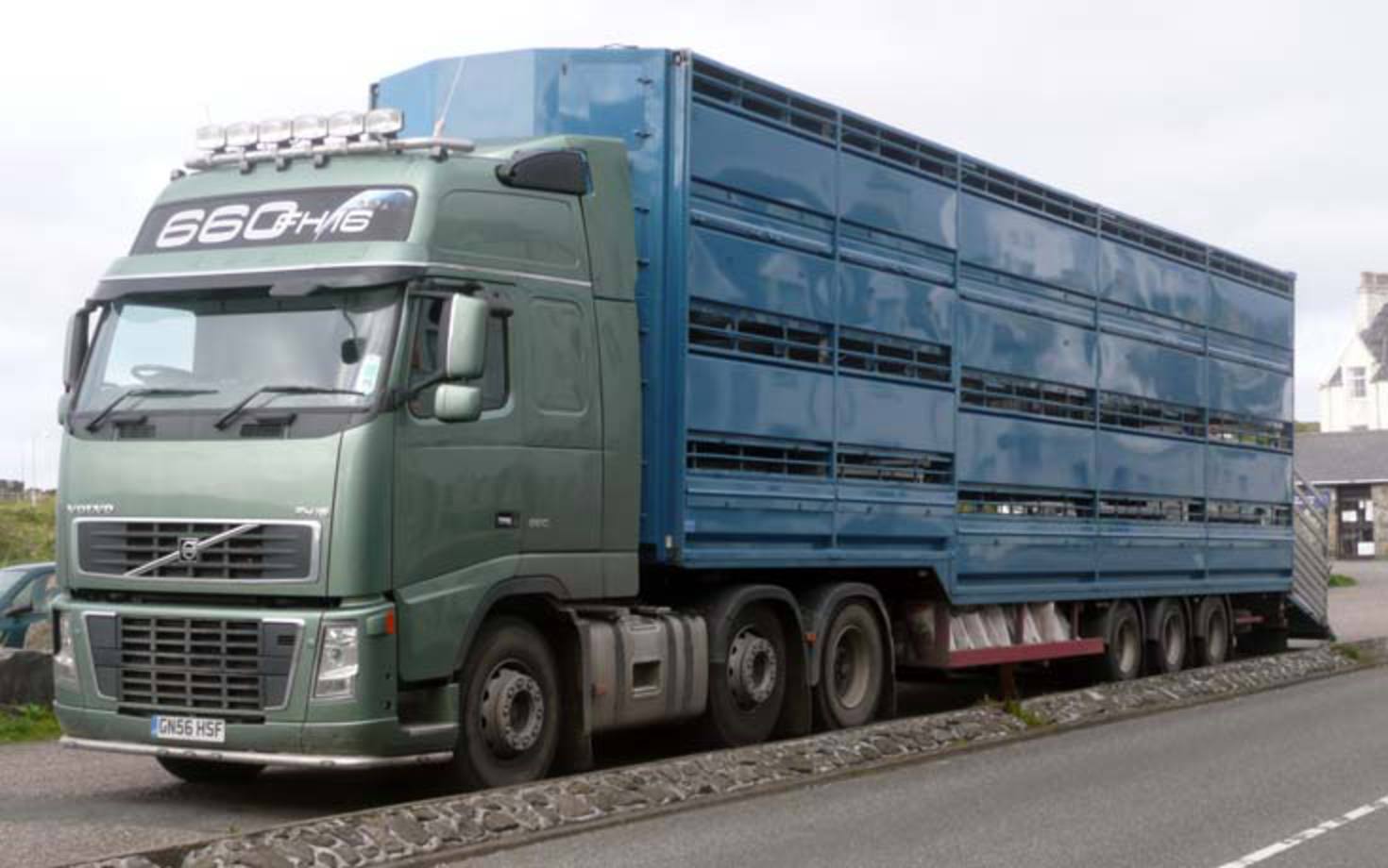 Volvo FH16 660 Livestock Lorry at Lochboisdale At Lochboisdale, South Uist,
