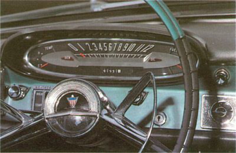 The 1961 AMC/Rambler Ambassador featured a stylized two-tone interior that