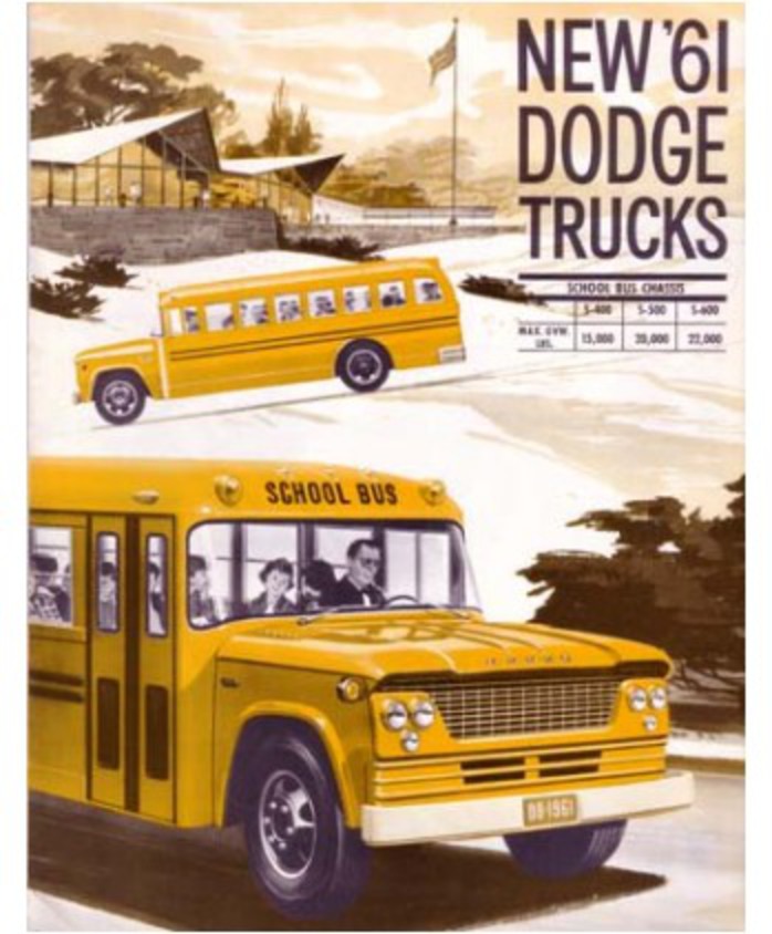 1961 DODGE SCHOOL BUS CHASSIS Sales Brochure