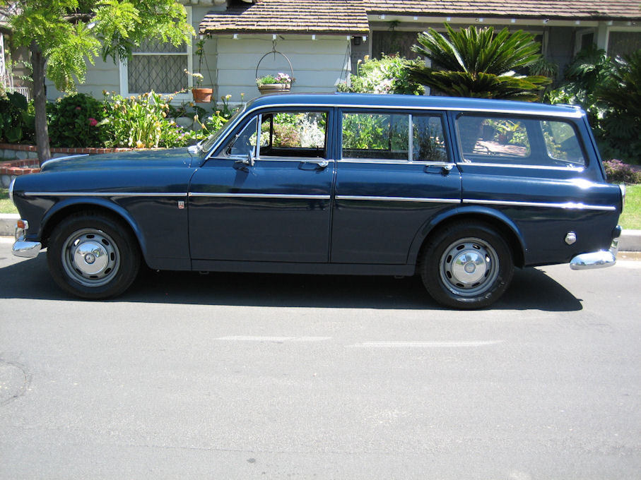 Beautiful navy blue Volvo 122s wagon, terrific condition inside & out.