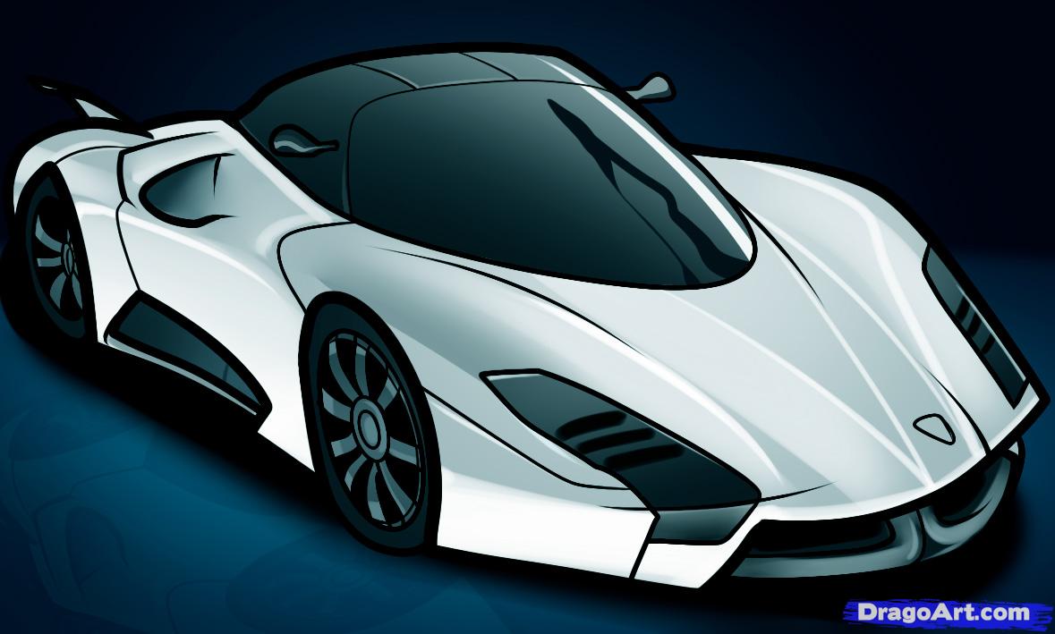 How to Draw a SSC Ultimate Aero II, SSC Ultimate Aero II, Step by ...