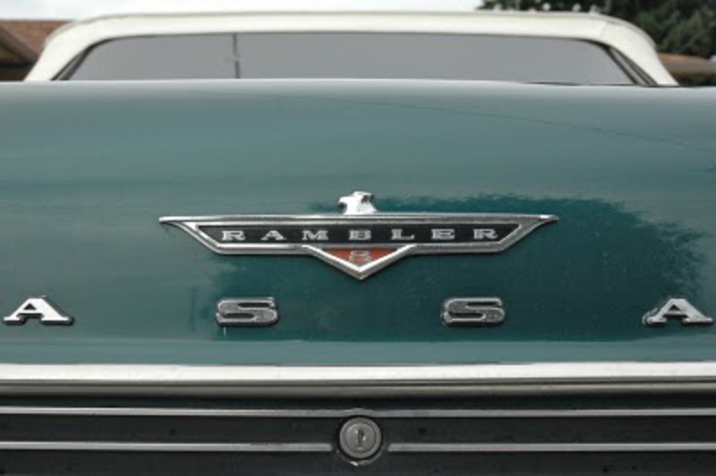 OLD PARKED CARS.: 1965 Rambler Ambassador 990 Convertible.