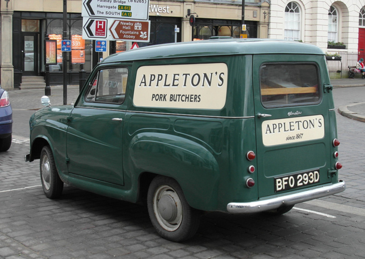 Appletons Pork Butchers, Ripon, Austin A35 Van BFO293D. Wonderful ...