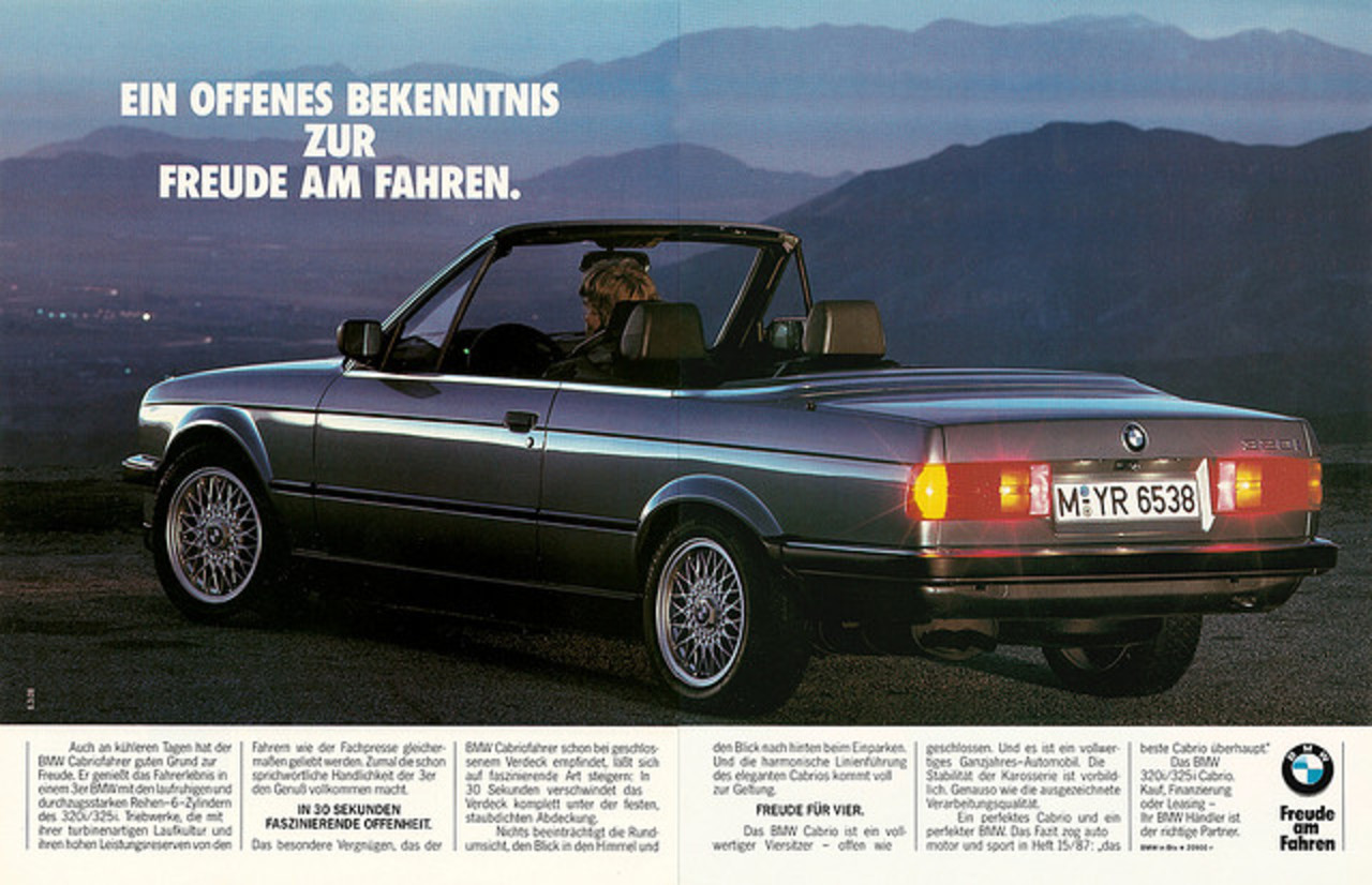 Reklame BMW 3er Cabrio E30 (1988) | Flickr - Photo Sharing!